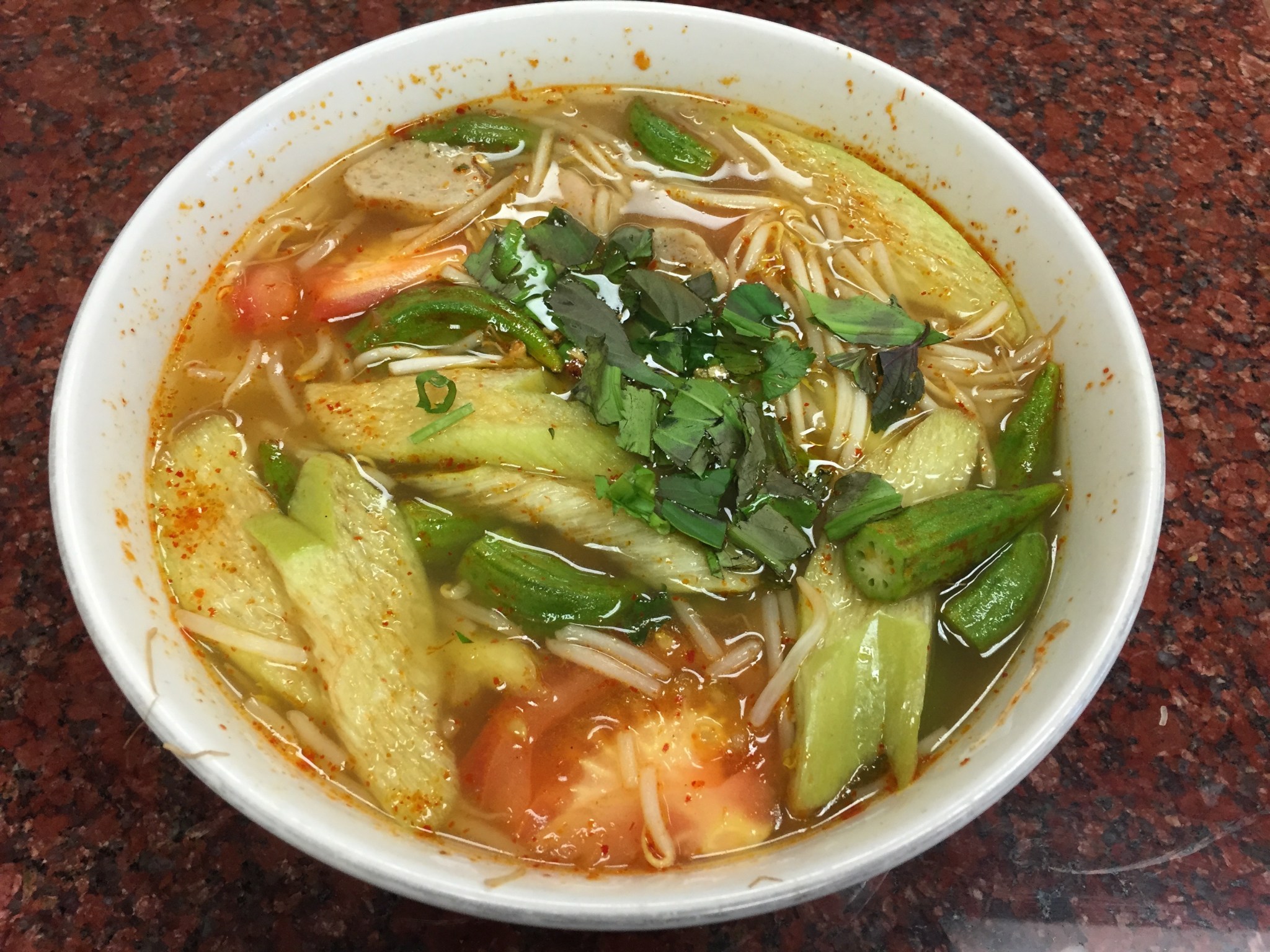 tamarind soup with fish meat balls