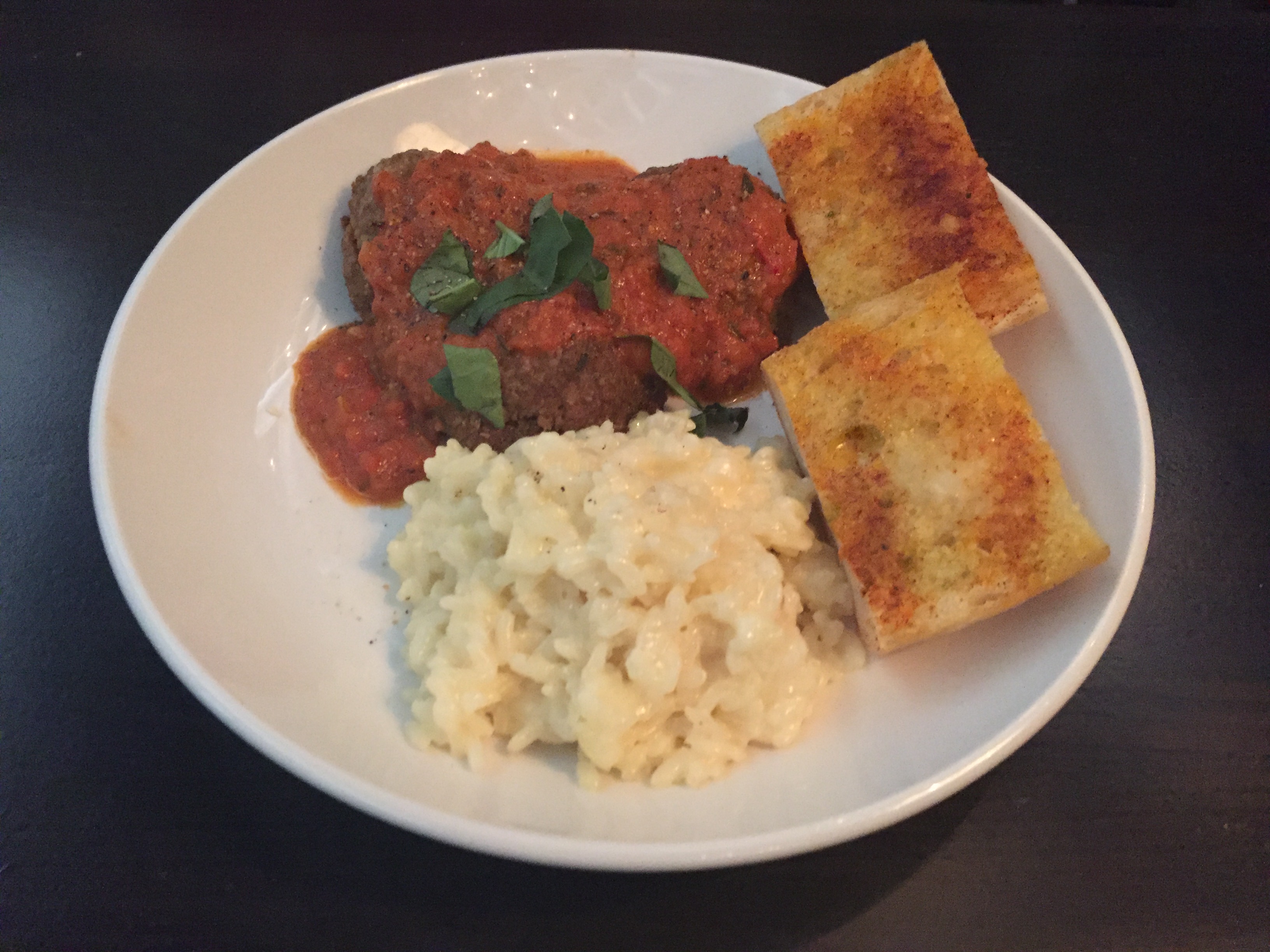 turkey meatballs with risotto