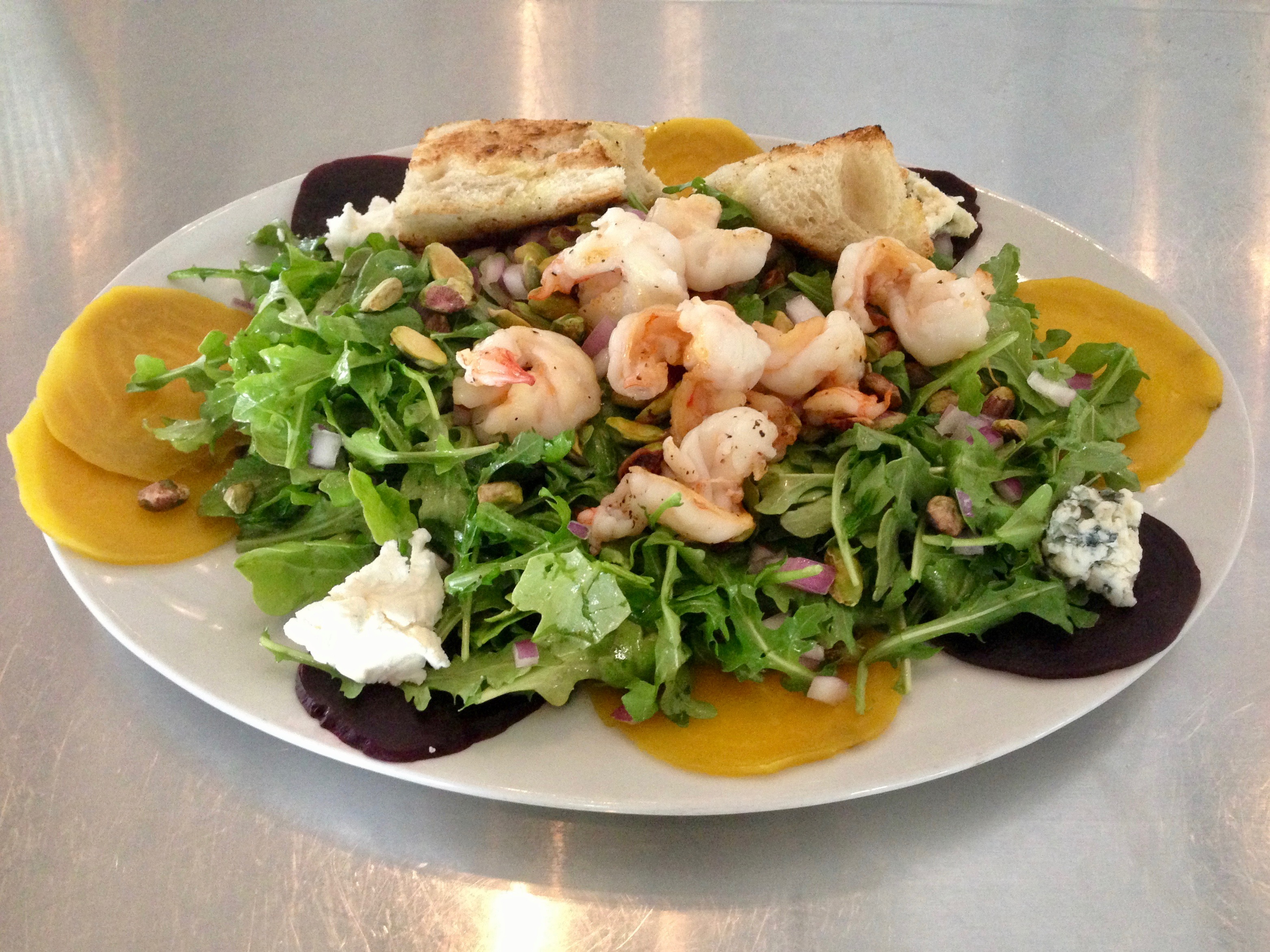 beet salad with shrimp