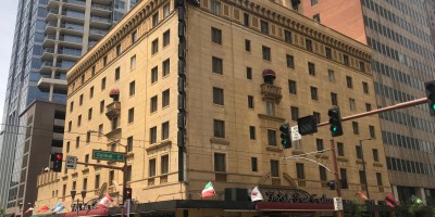 exterior of Centrico and the San Carlos Hotel