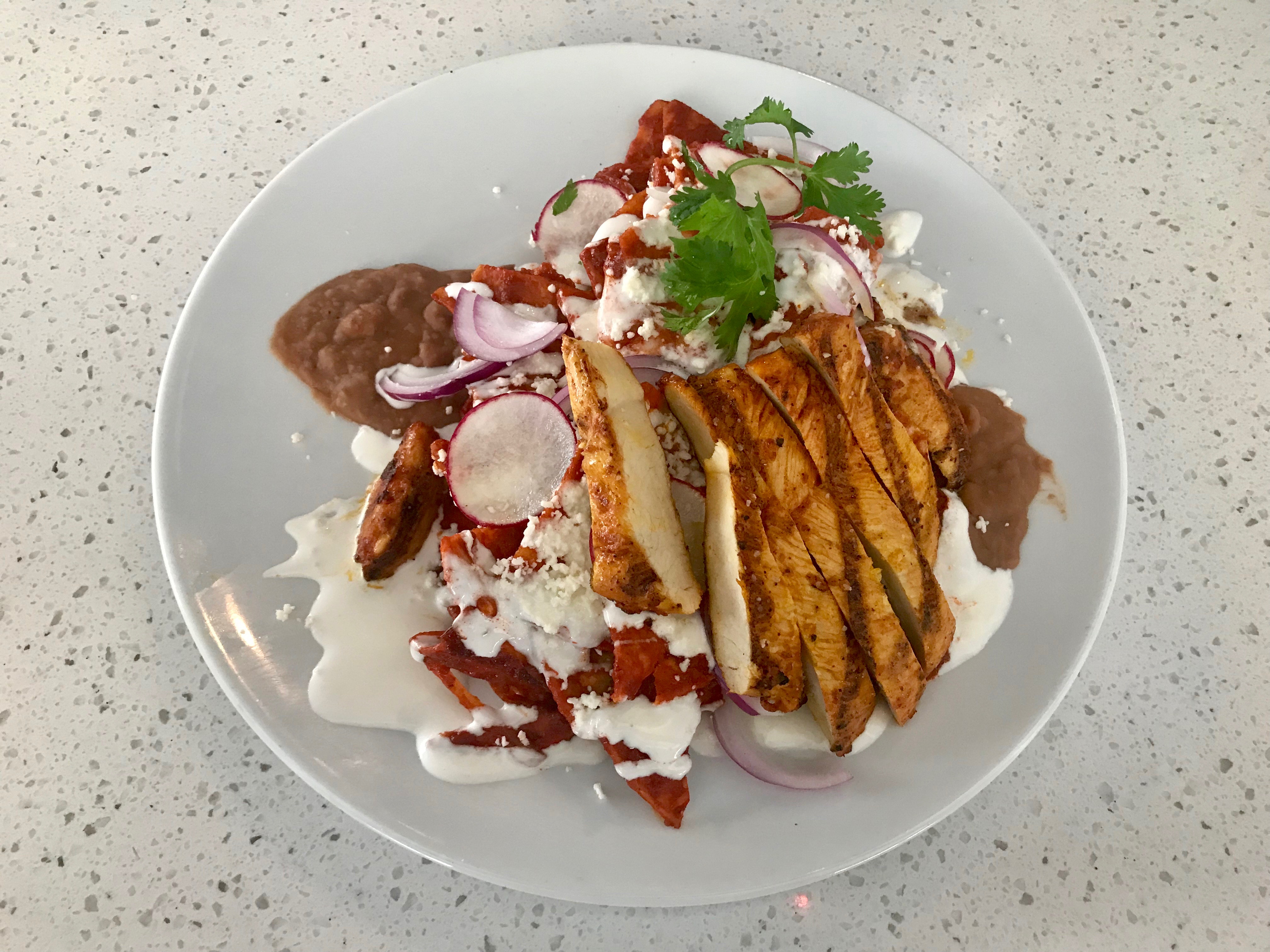 chilaquiles with chicken