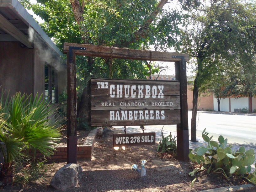 exterior of the Chuckbox with a sign saying "over 278 sold"