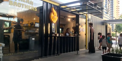 view of Freak Brothers from inside the Churchill