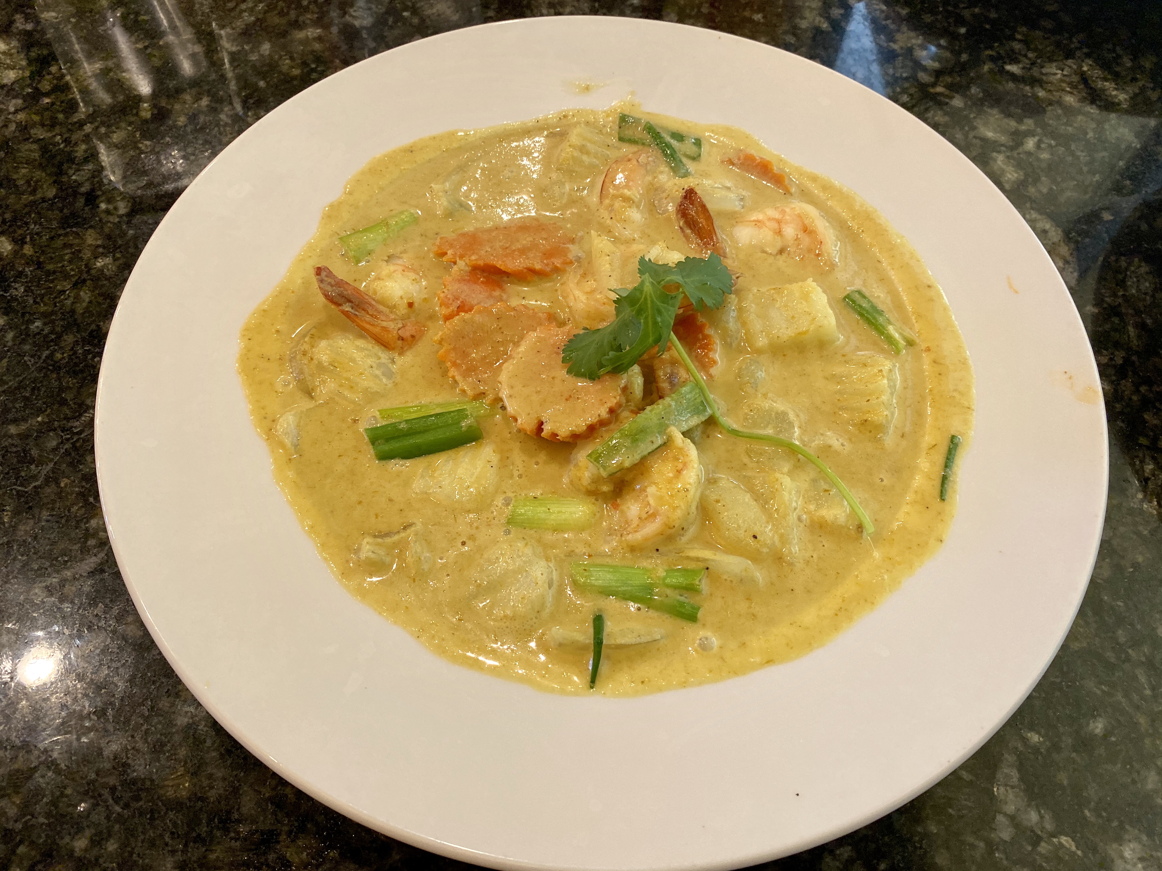 yellow curry with shrimp