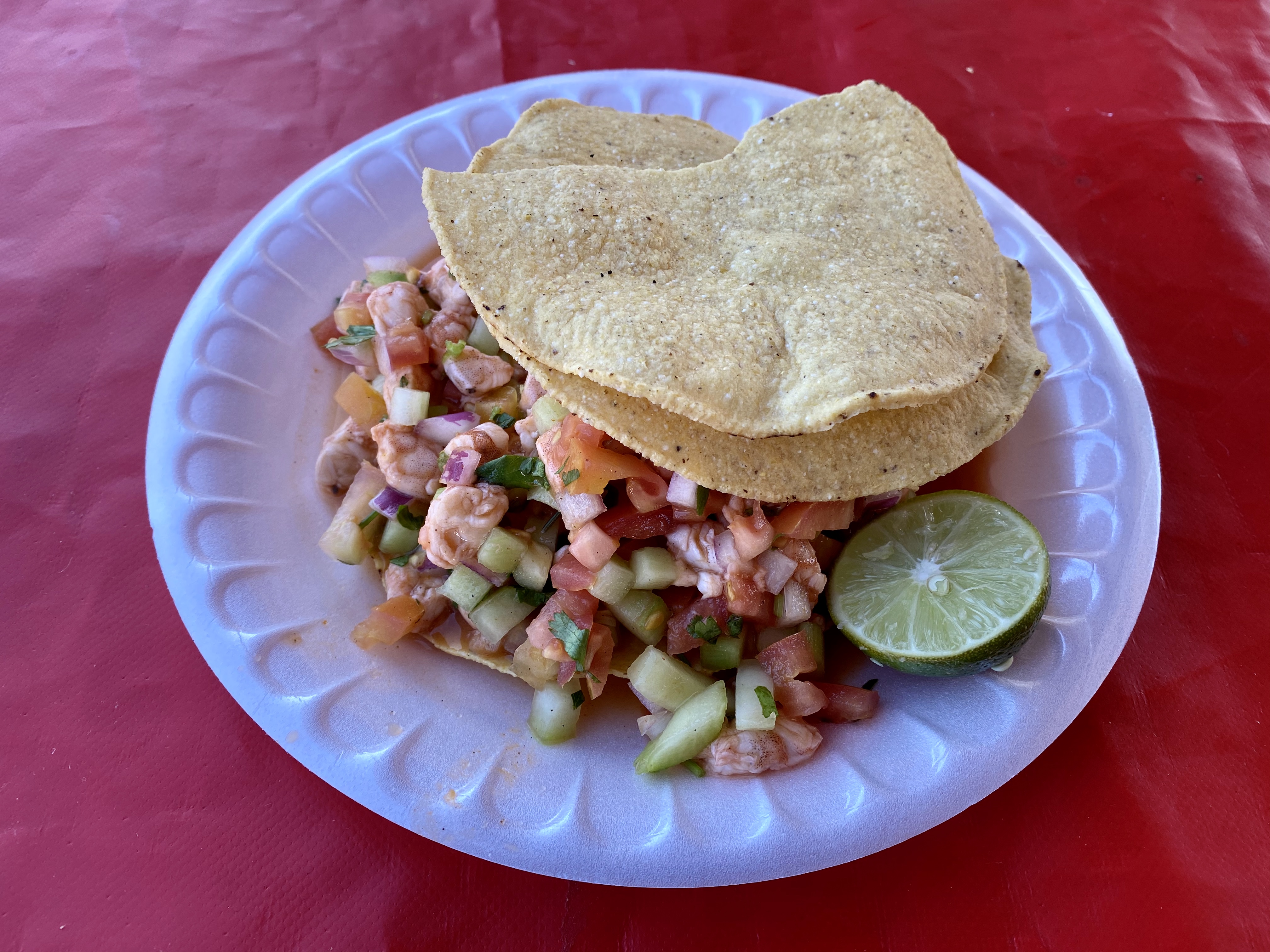 tostada de ceviche