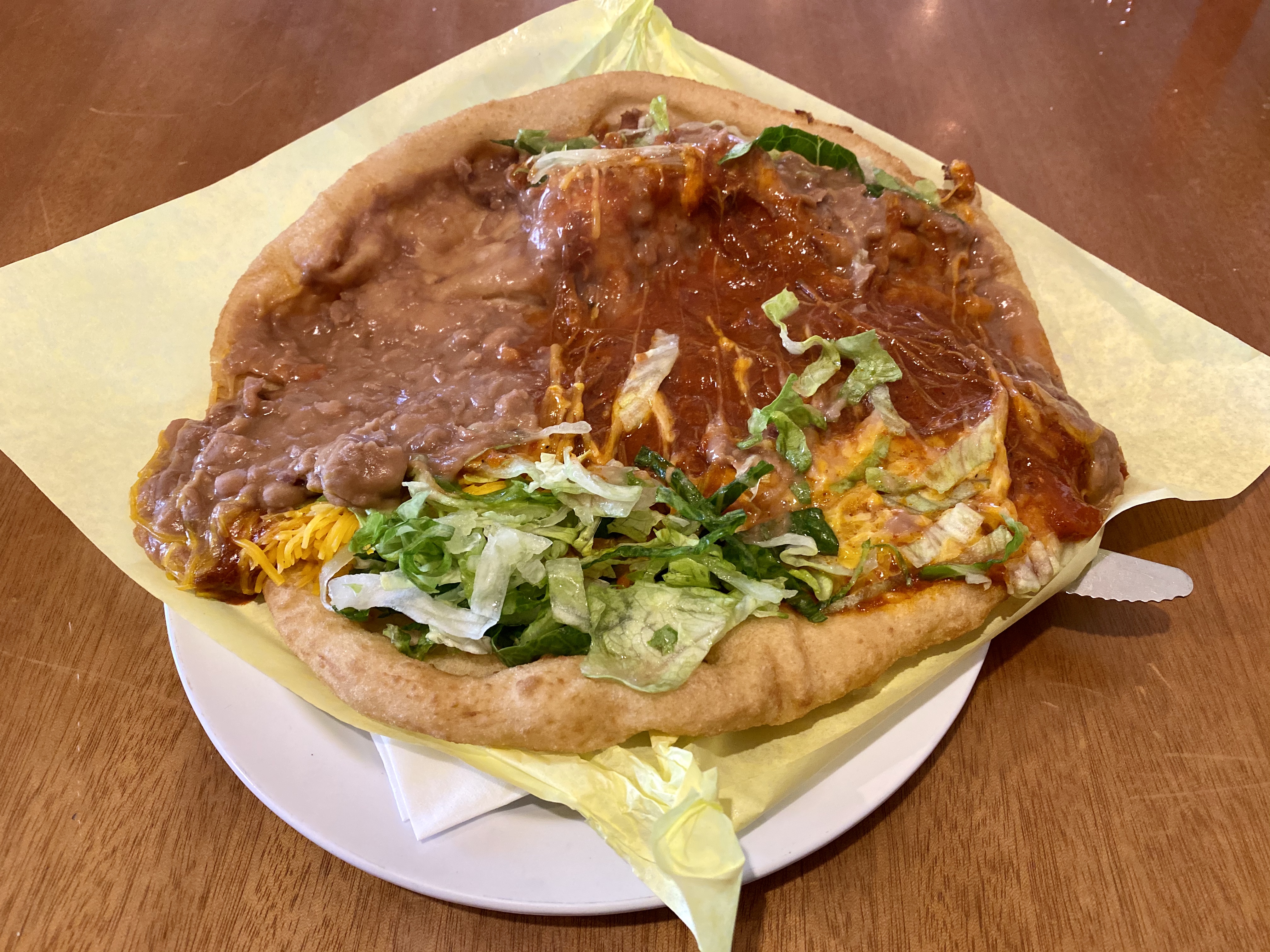 combo taco with red chili stew