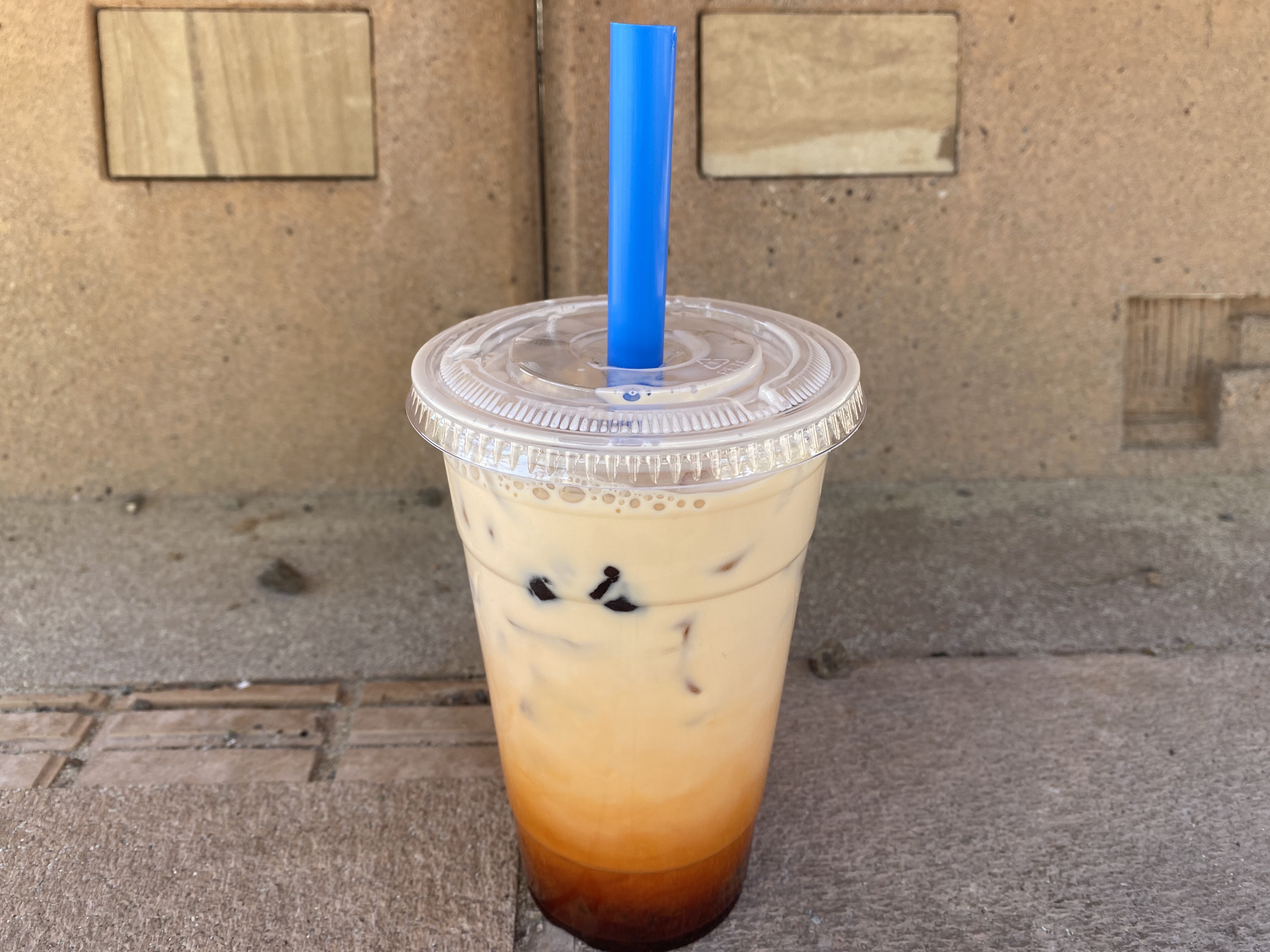 Thai tea with boba