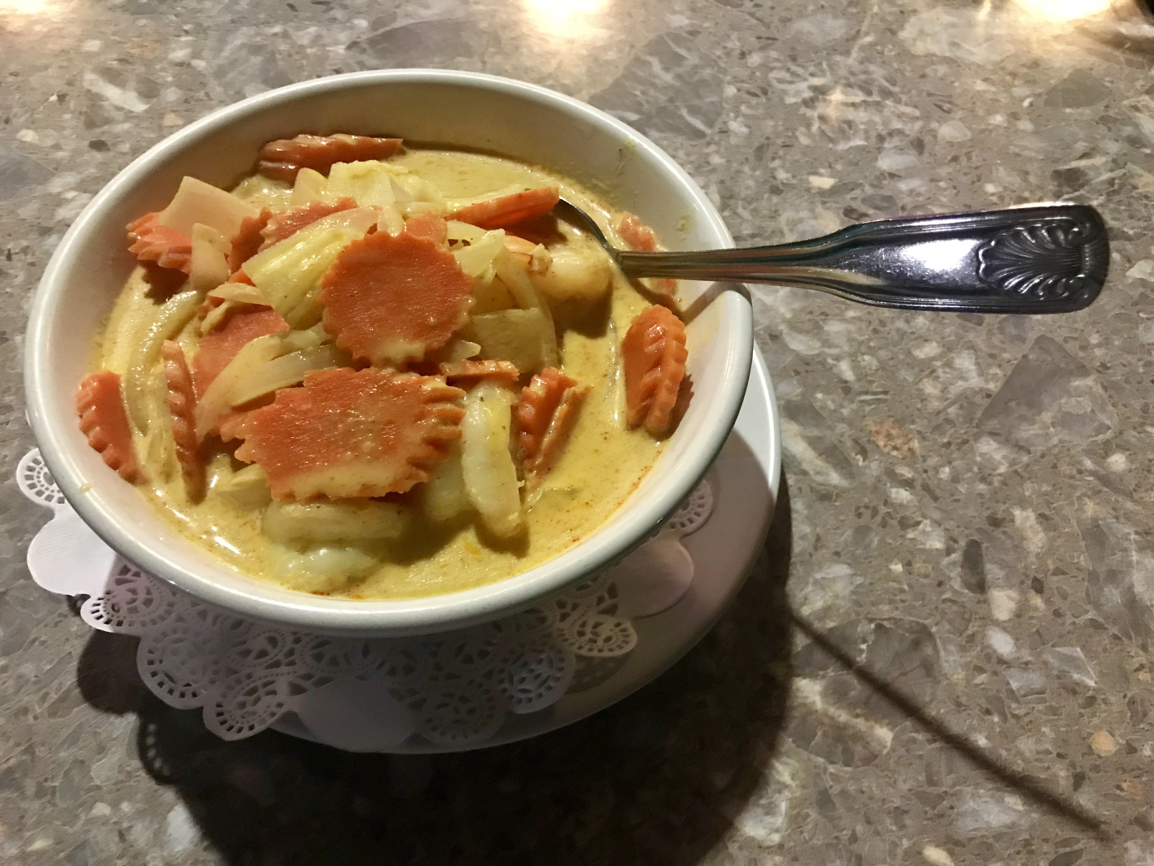 yellow curry with shrimp