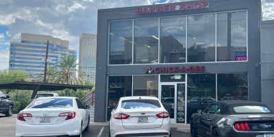 exterior of Chick-A-Dee with cars parked in front